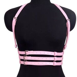 Women's Body Harness Strap Leather Restraint Chest Belt